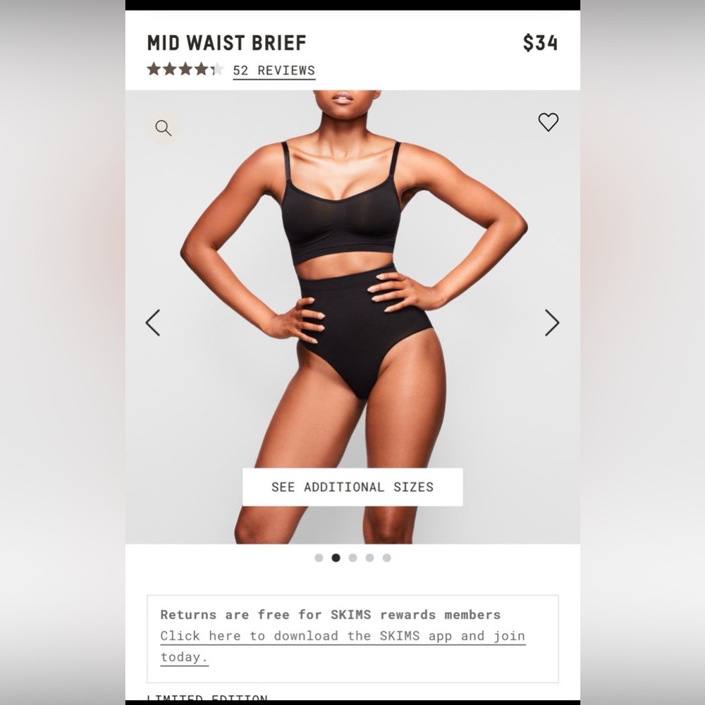 SKIMS mid waist brief